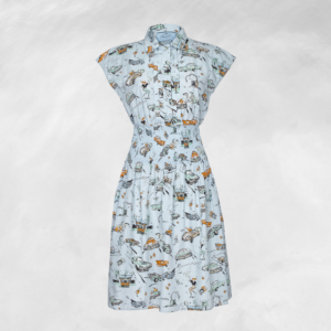 VINTAGE CRUISE PRINTED DRESS