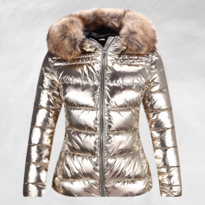 WOMEN GOLDEN PUFFER JACKET