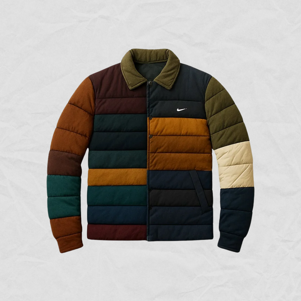 PUFFER BLOCK COLOUR JACKET