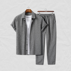 MEN CASUAL 3 PIECE SHIRT AND PANTS SET